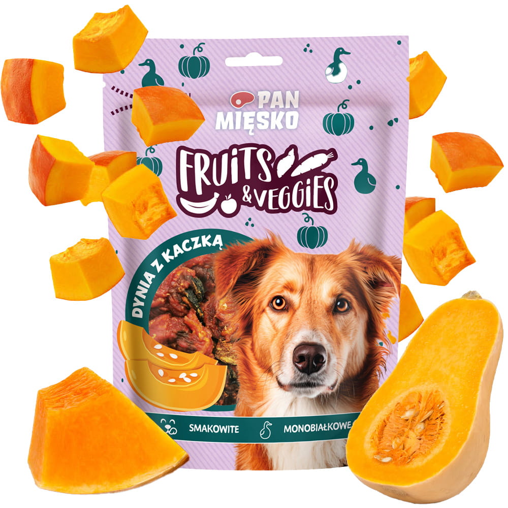 Pan Mięsko Fruits & Veggies Przysmak dla psa Mix 4x 100g